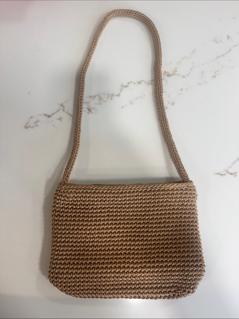 The SAK Woven camel Shoulder Bag - Tan